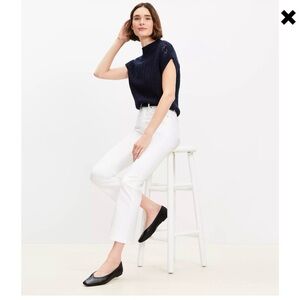 LOFT Wide Leg Kick Crop Jeans